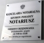 Notariusz - tablica do kancelarii notariusza